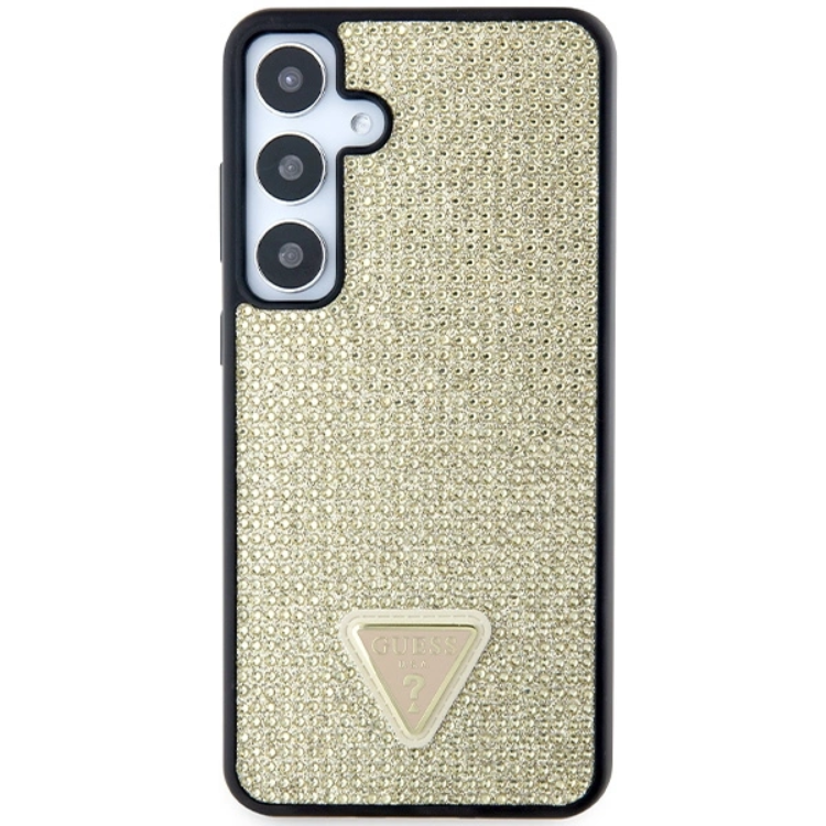 Guess Guess Mobilskal till Galaxy S24 Plus Rhinestone Triangle - Guld