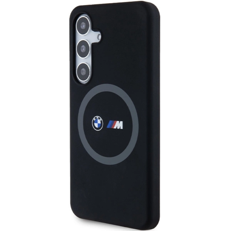 BMW BMW Mobilskal till Galaxy S24 Magsafe M Silikon Printed Ring - Svart