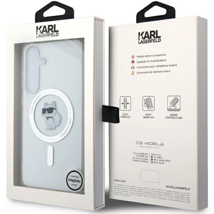 KARL LAGERFELD Karl Lagerfeld Mobilskal till Galaxy S24 Magsafe IML Choupette - Clear