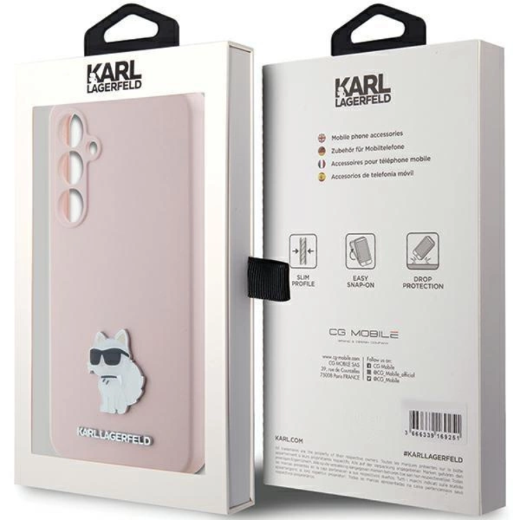 KARL LAGERFELD Karl Lagerfeld Mobilskal till Galaxy S23 Silikon Choupette - Rosa