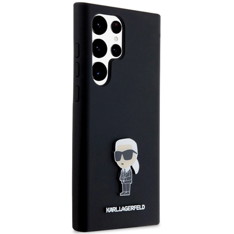 KARL LAGERFELD Karl Lagerfeld Mobilskal till Galaxy S23 Ultra Silikon Ikonik Metal Pin