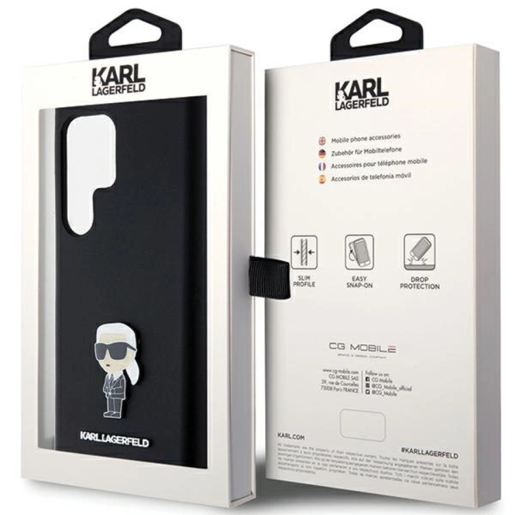 KARL LAGERFELD Karl Lagerfeld Mobilskal till Galaxy S23 Ultra Silikon Ikonik Metal Pin