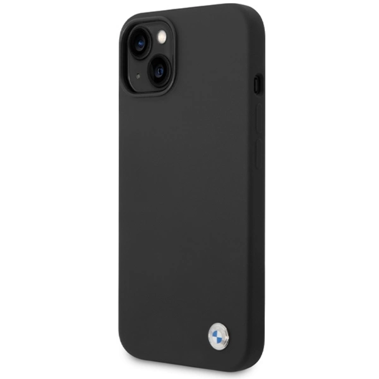 BMW BMW Mobilskal till iPhone 15/14/13 Silikon Metal Logo - Svart