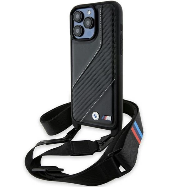 BMW BMW iPhone 15 Pro Max Halsbandsskal M Edition Carbon Stripe