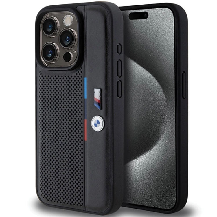 BMW BMW Mobilskal till iPhone 15 Pro Perforated Tricolor Line