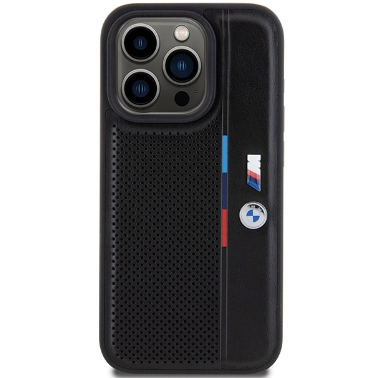 BMW BMW Mobilskal till iPhone 15 Pro Perforated Tricolor Line