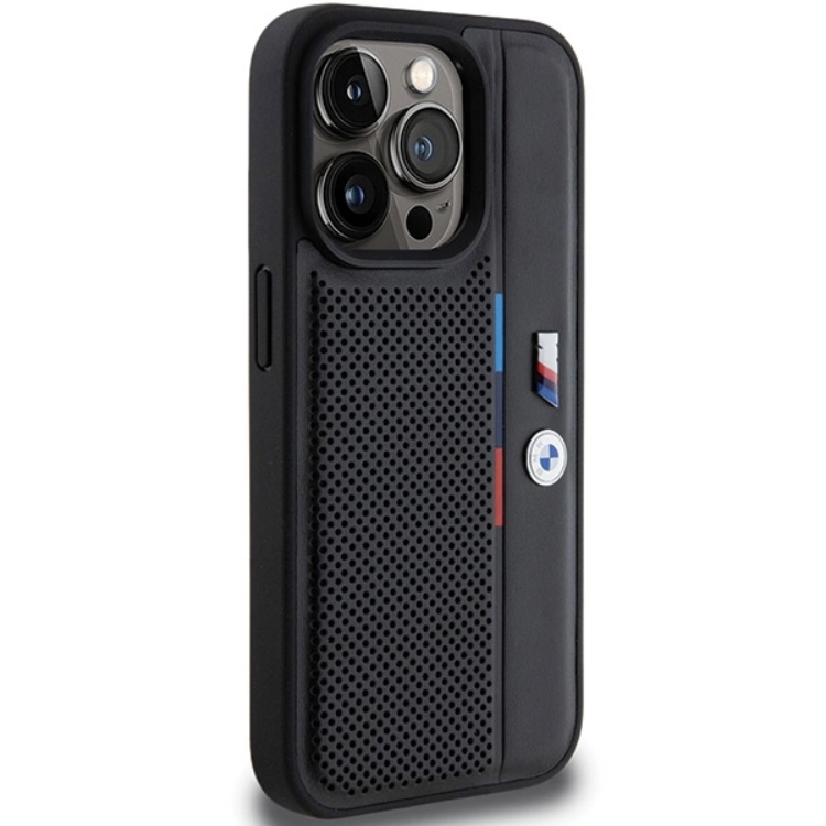 BMW BMW Mobilskal till iPhone 15 Pro Perforated Tricolor Line