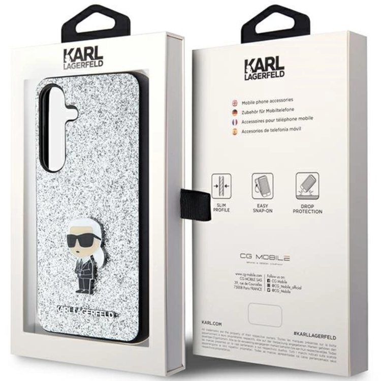 KARL LAGERFELD KARL LAGERFELD Mobilskal till Galaxy S24 Fixed Glitter Ikonik Logo
