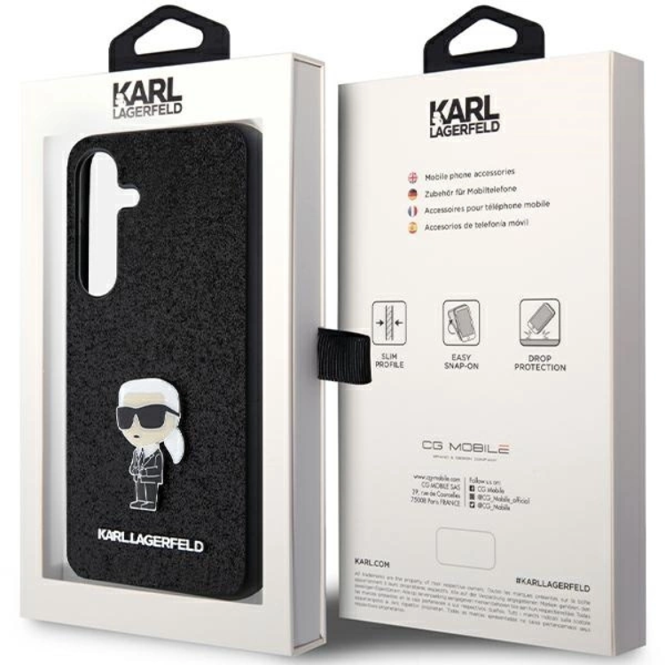 KARL LAGERFELD KARL LAGERFELD Mobilskal till Galaxy S24 Fixed Glitter Ikonik Logo