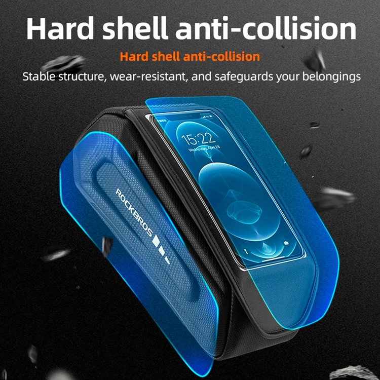 Rockbros Rockbros Cykelväska Vattentät För Ram med Mobilskal - Svart