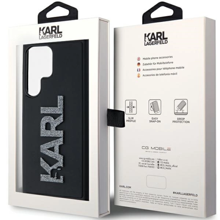 KARL LAGERFELD Karl Lagerfeld Mobilskal till Galaxy S23 Ultra 3D Rubber Glitter Logo