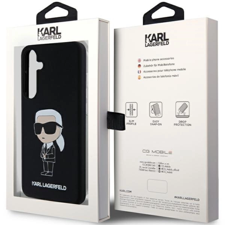 KARL LAGERFELD Karl Lagerfeld Mobilskal till Galaxy S24 Plus Silikon Ikonik - Svart