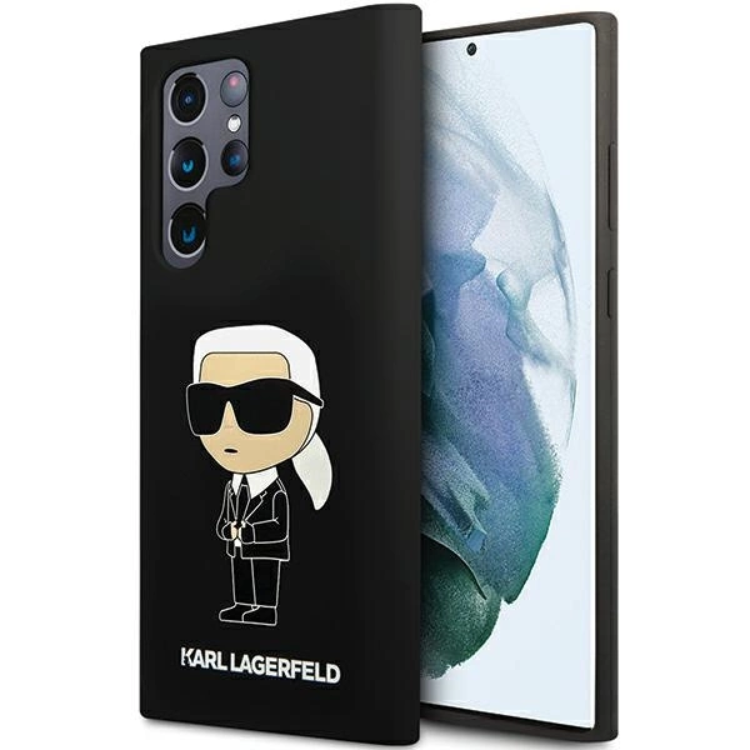 KARL LAGERFELD Karl Lagerfeld Mobilskal till Galaxy S24 Ultra Silikon Ikonik - Svart