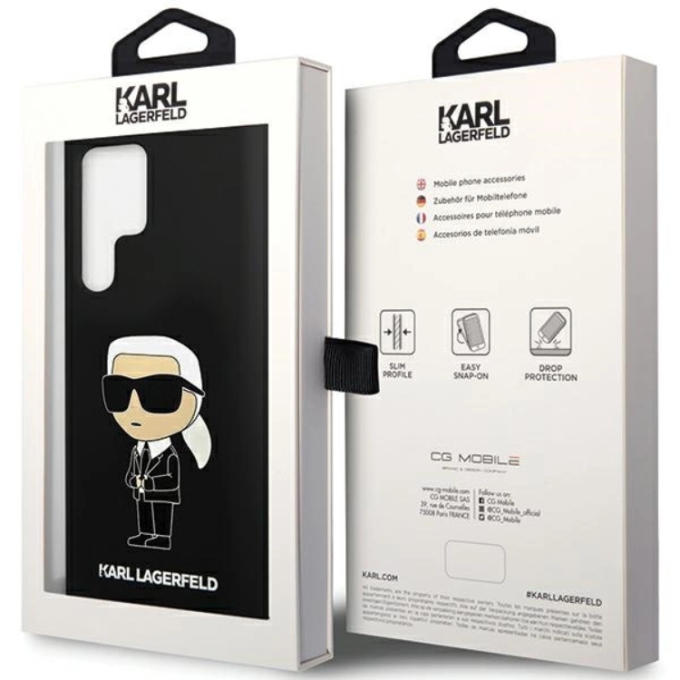 KARL LAGERFELD Karl Lagerfeld Mobilskal till Galaxy S24 Ultra Silikon Ikonik - Svart