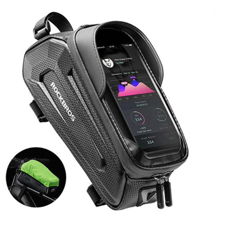 Rockbros Rockbros B68 Bepansrad Cykelväska med Mobilskal 1.5l - Svart