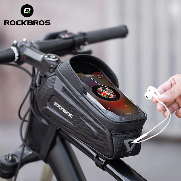 Rockbros Rockbros B68 Bepansrad Cykelväska med Mobilskal 1.5l - Svart