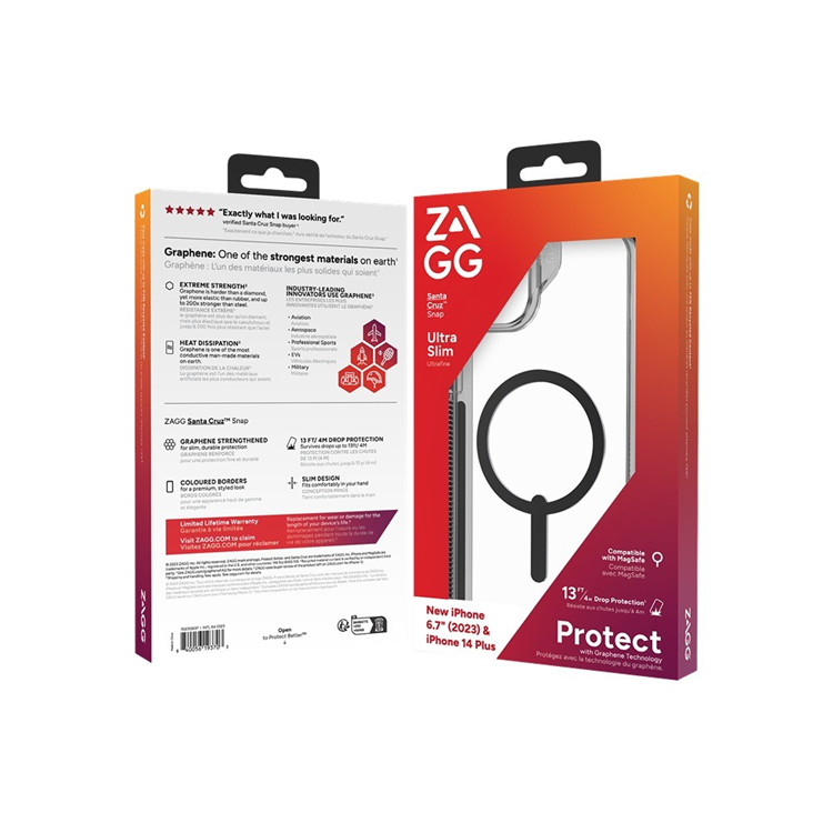 Zagg Zagg Mobilskal till iPhone 15/14 Plus Santa Cruz Snap - Svart