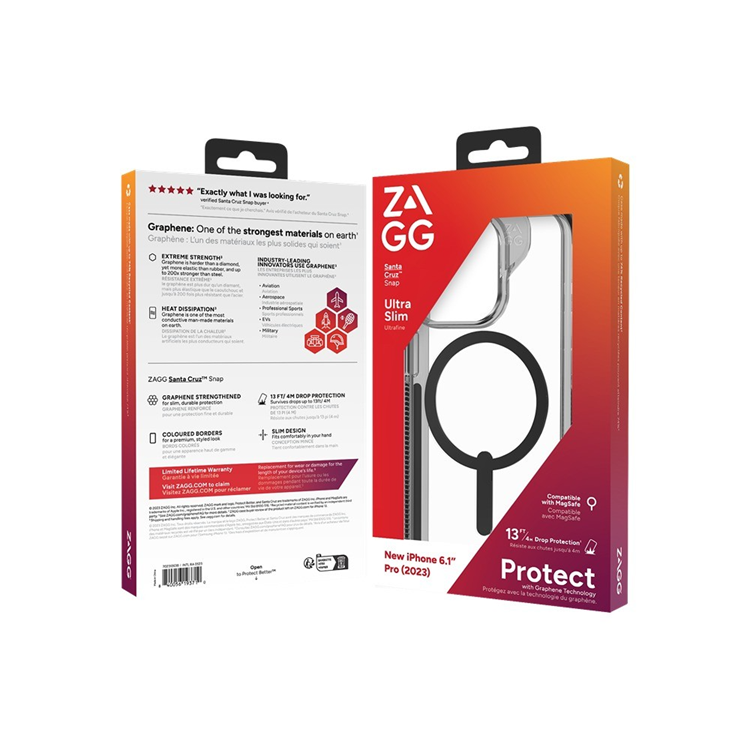 Zagg Zagg Mobilskal till iPhone 15 Pro Max Santa Cruz Snap - Svart