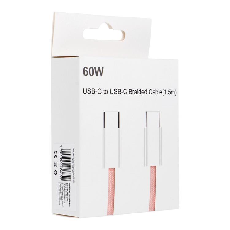 OEM Typ-C to Typ-C Kabel PD 60W 3A C263 1.5 m - Rosa