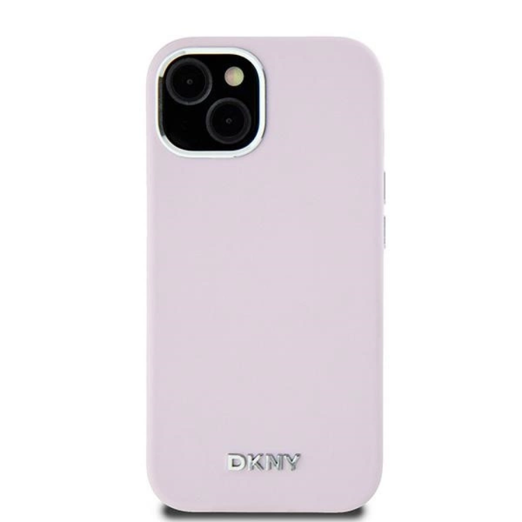 DKNY DKNY Mobilskal till iPhone 14 Magsafe Liquid Silikon Small Metal Logo - Rosa