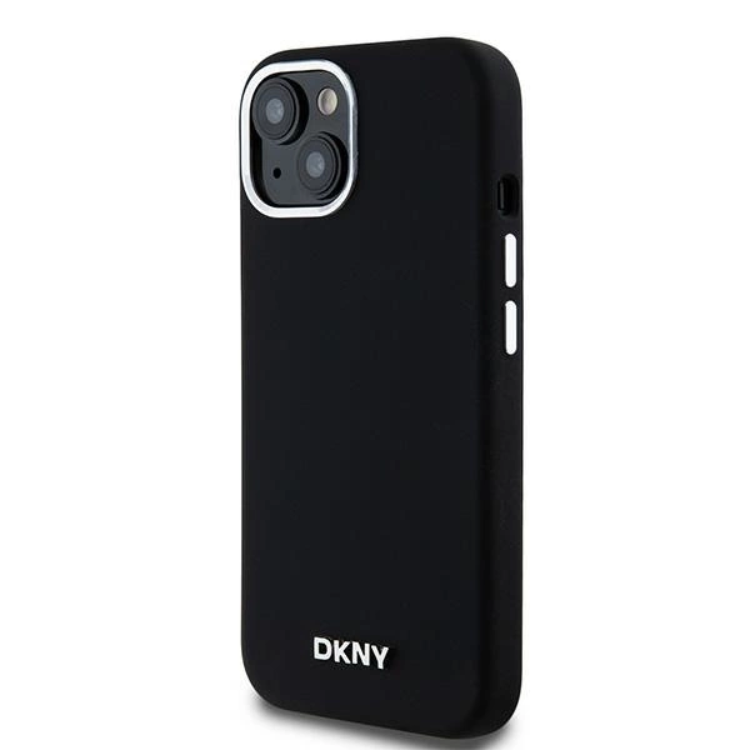 DKNY DKNY Mobilskal till iPhone 14 Magsafe Liquid Silikon Small Metal Logo - Svart