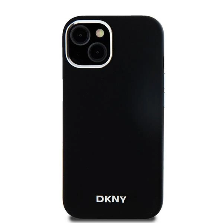 DKNY DKNY Mobilskal till iPhone 14 Magsafe Liquid Silikon Small Metal Logo - Svart
