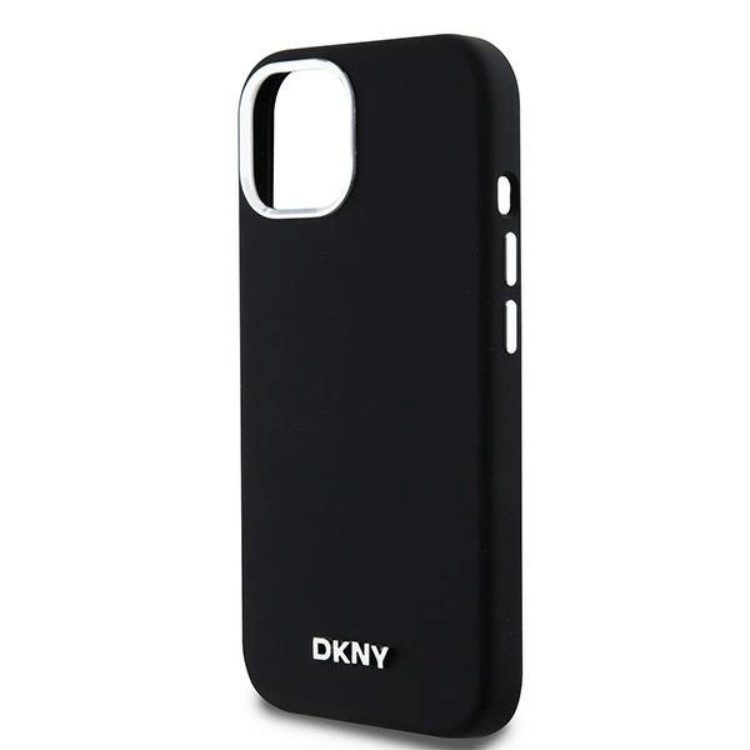 DKNY DKNY Mobilskal till iPhone 14 Magsafe Liquid Silikon Small Metal Logo - Svart