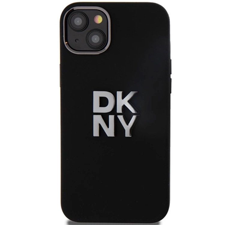 DKNY DKNY Mobilskal till iPhone 15/14 Plus Liquid Silikon Metal Logo - Svart