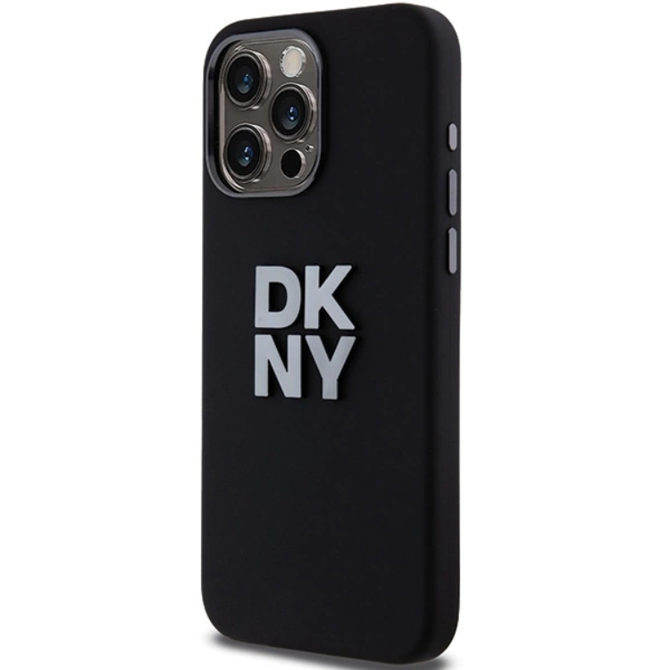DKNY DKNY Mobilskal till iPhone 15 Pro Liquid Silikon Metal Logo - Svart