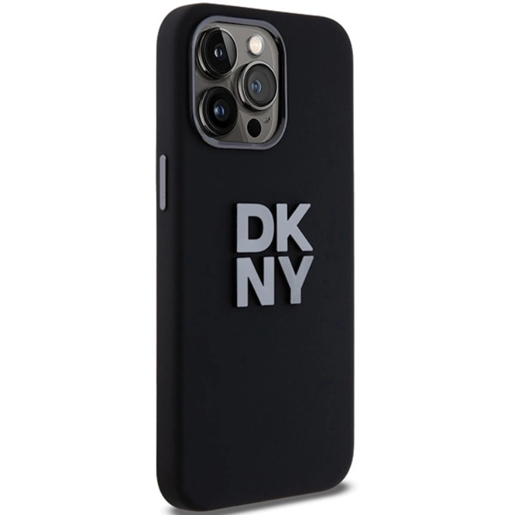 DKNY DKNY Mobilskal till iPhone 15 Pro Liquid Silikon Metal Logo - Svart