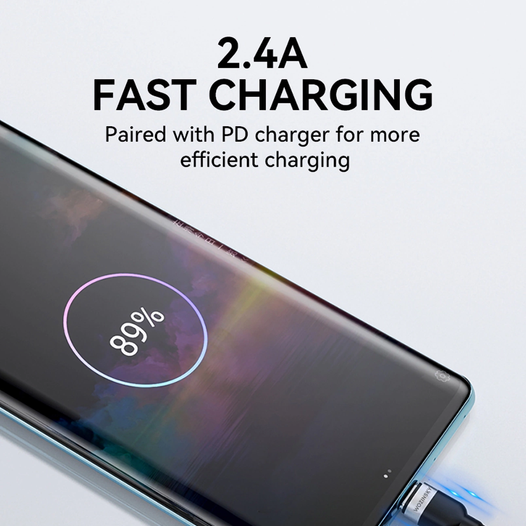 Wozinsky Wozinsky USB-C till USB-A kabel 2.4A 1m - Svart