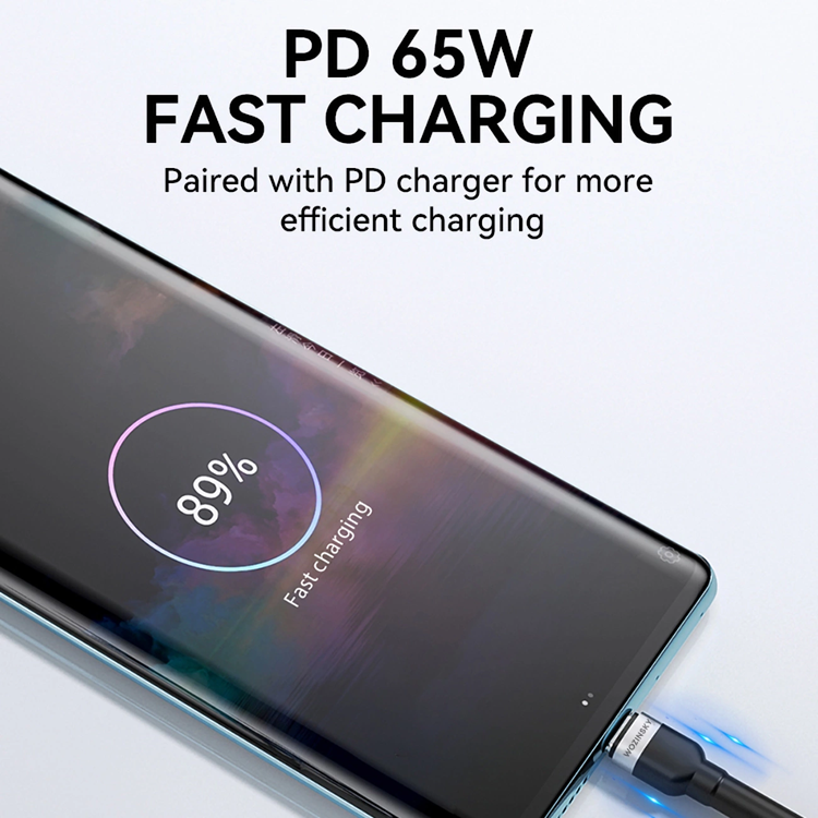 Wozinsky Wozinsky USB-C till USB-C kabel PD 65W 1m - Svart