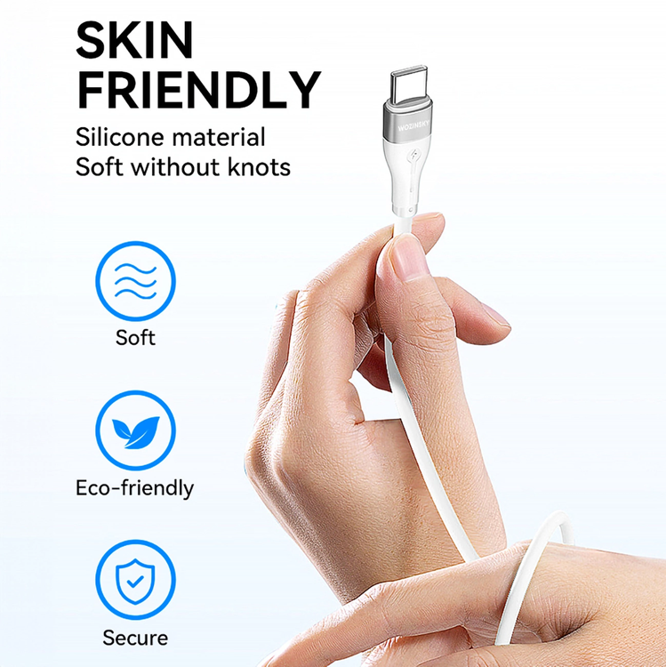 Wozinsky Wozinsky USB-C till USB-C kabel PD 65W 1m - Vit