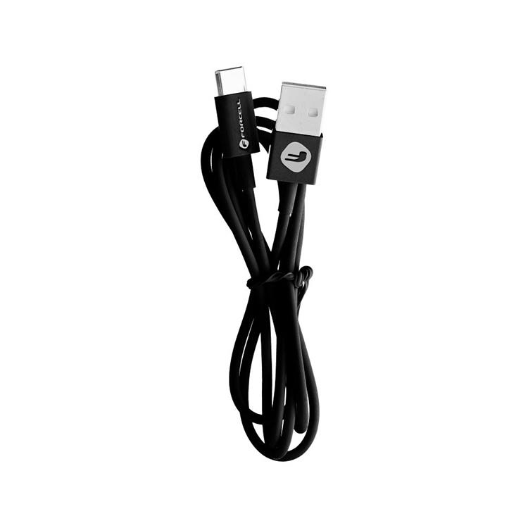 Forcell Forcell USB-A till USB-C Kabel 1m 2.0 2.1A C319 TUBE - Svart