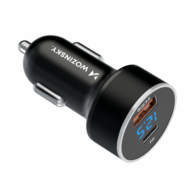 Wozinsky Wozinsky Billaddare USB-C USB-A 36W - Svart
