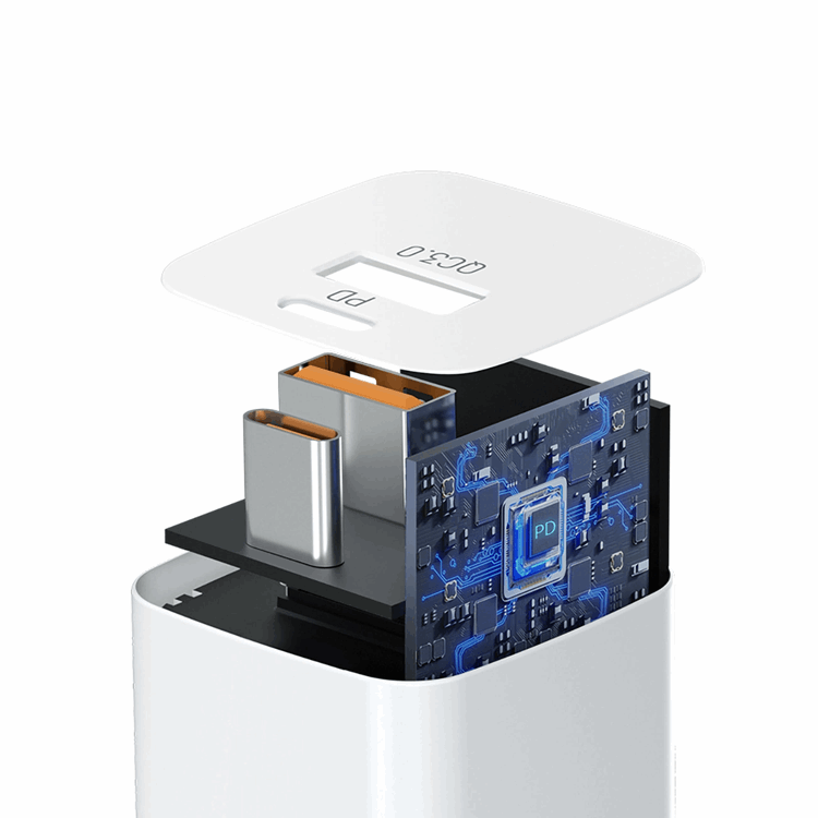 Wozinsky Wozinsky Väggladdare 20W USB-C/USB-A - Vit