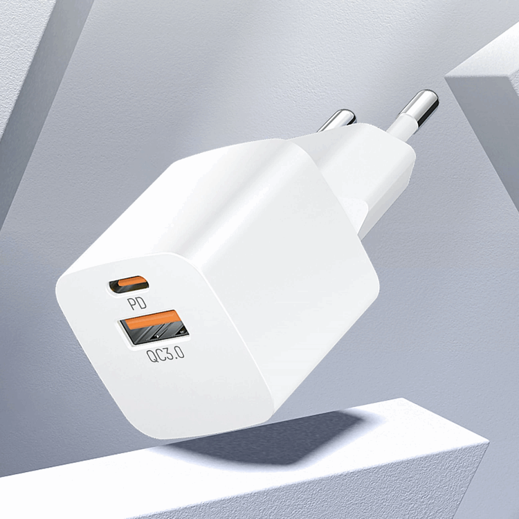 Wozinsky Wozinsky Väggladdare 20W USB-C/USB-A - Vit