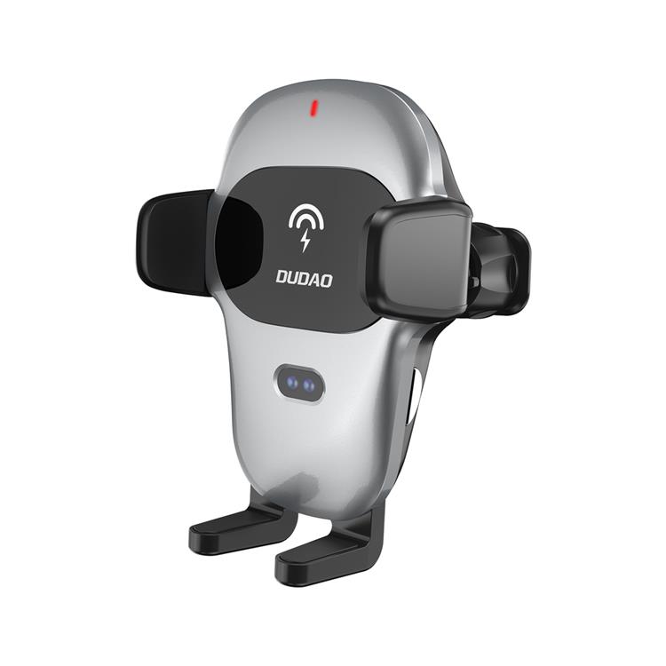 Dudao Dudao Bilhållare Med Inbyggd Qi Trådlös Laddare 15W - Grå