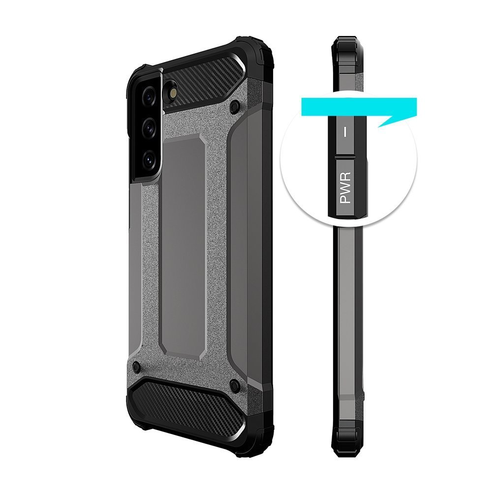 Ruhtel Hybrid Armor Skal Galaxy S22 Plus - Svart