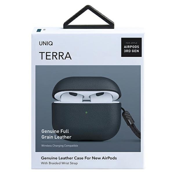 UNIQ UNIQ Terra Äkta läder AirPods 3 Gen. Fodral - Nautisk Blå