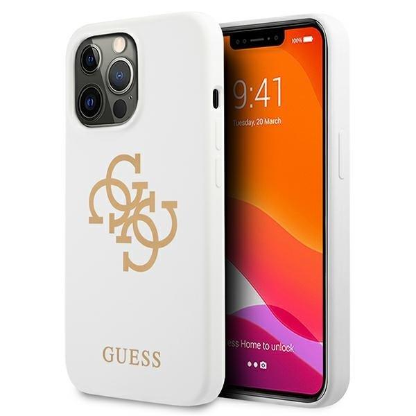 Guess Guess Silicone 4G Logo Skal iPhone 13 Pro - Vit