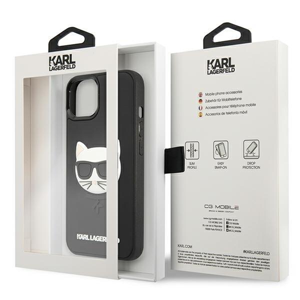 KARL LAGERFELD Karl Lagerfeld 3D Rubber Choupette Skal iPhone 13 Mini - Svart