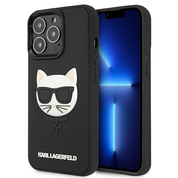 KARL LAGERFELD Karl Lagerfeld 3D Rubber Choupette Skal iPhone 13 Pro - Svart