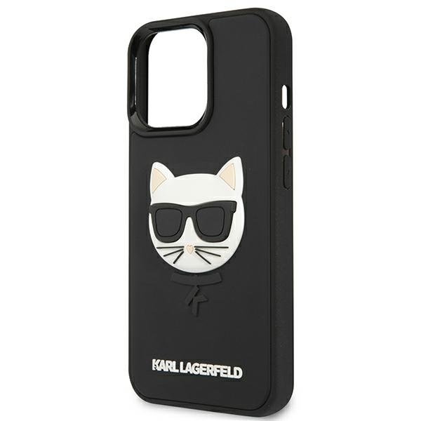 KARL LAGERFELD Karl Lagerfeld 3D Rubber Choupette Skal iPhone 13 Pro - Svart