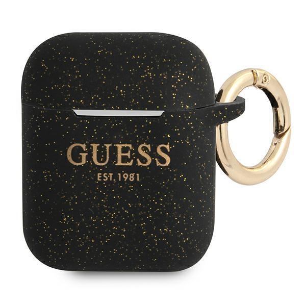 Guess Guess Silicone Glitter Skal AirPods - Svart