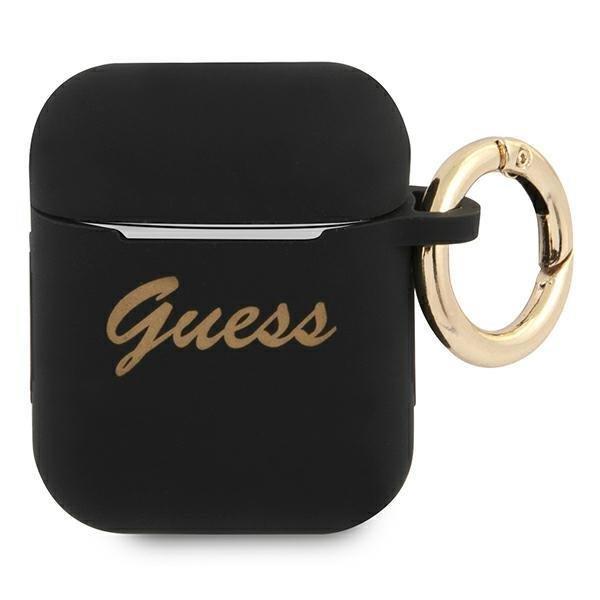Guess Guess Silicone Vintage Script Skal AirPods - Svart