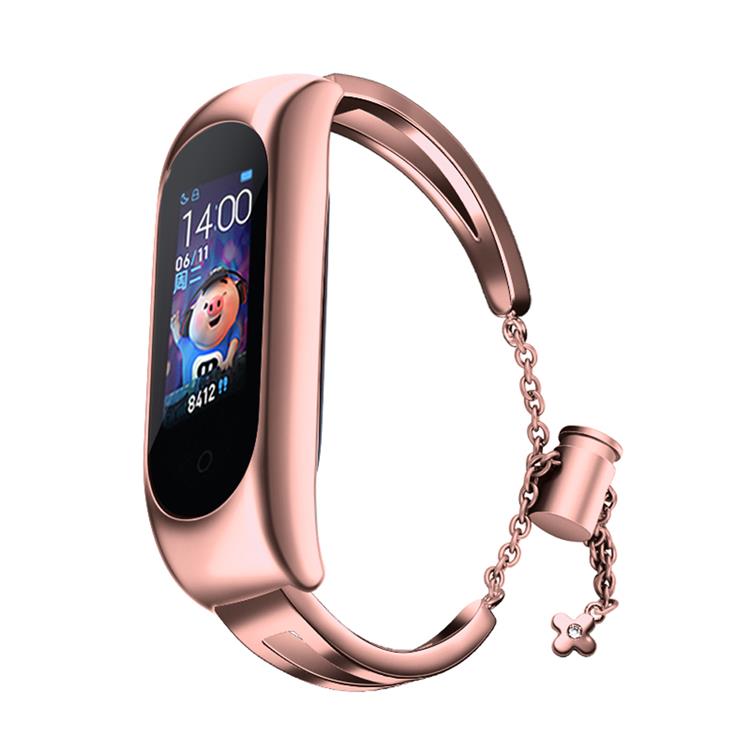 OEM Metall Ersättningsarmband till Xiaomi Mi Band 6/5/4/3 - Rosa