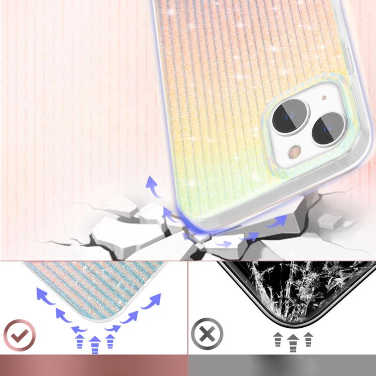 Kingxbar Kingxbar Clouds Travel Series Skal iPhone 13 Pro - Blå / Orange