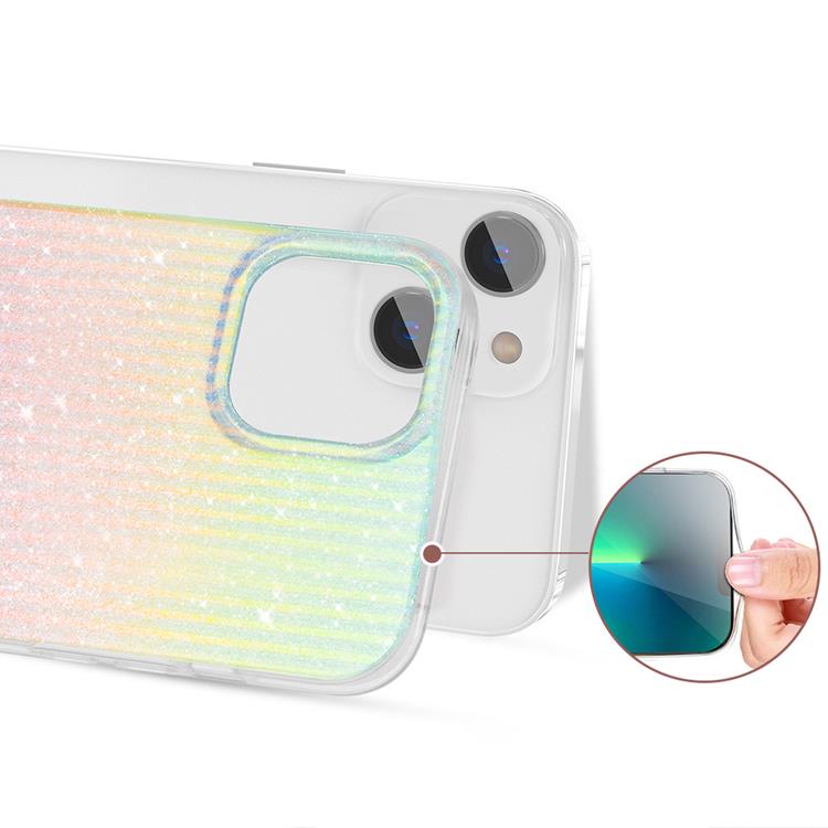 Kingxbar Kingxbar Clouds Travel Series Skal iPhone 13 Pro - Blå / Orange