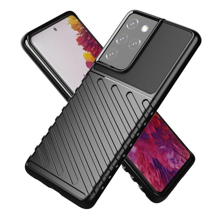 OEM Thunder Flexibel Armored Skal Galaxy S22 Ultra - Svart